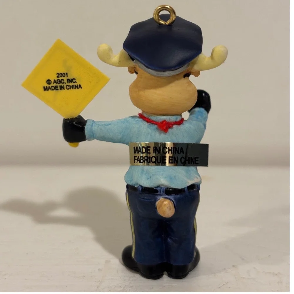 Carlton Cards Stop for‎ Christmas Moose Crossing Guard Ornament CXOR-171E New